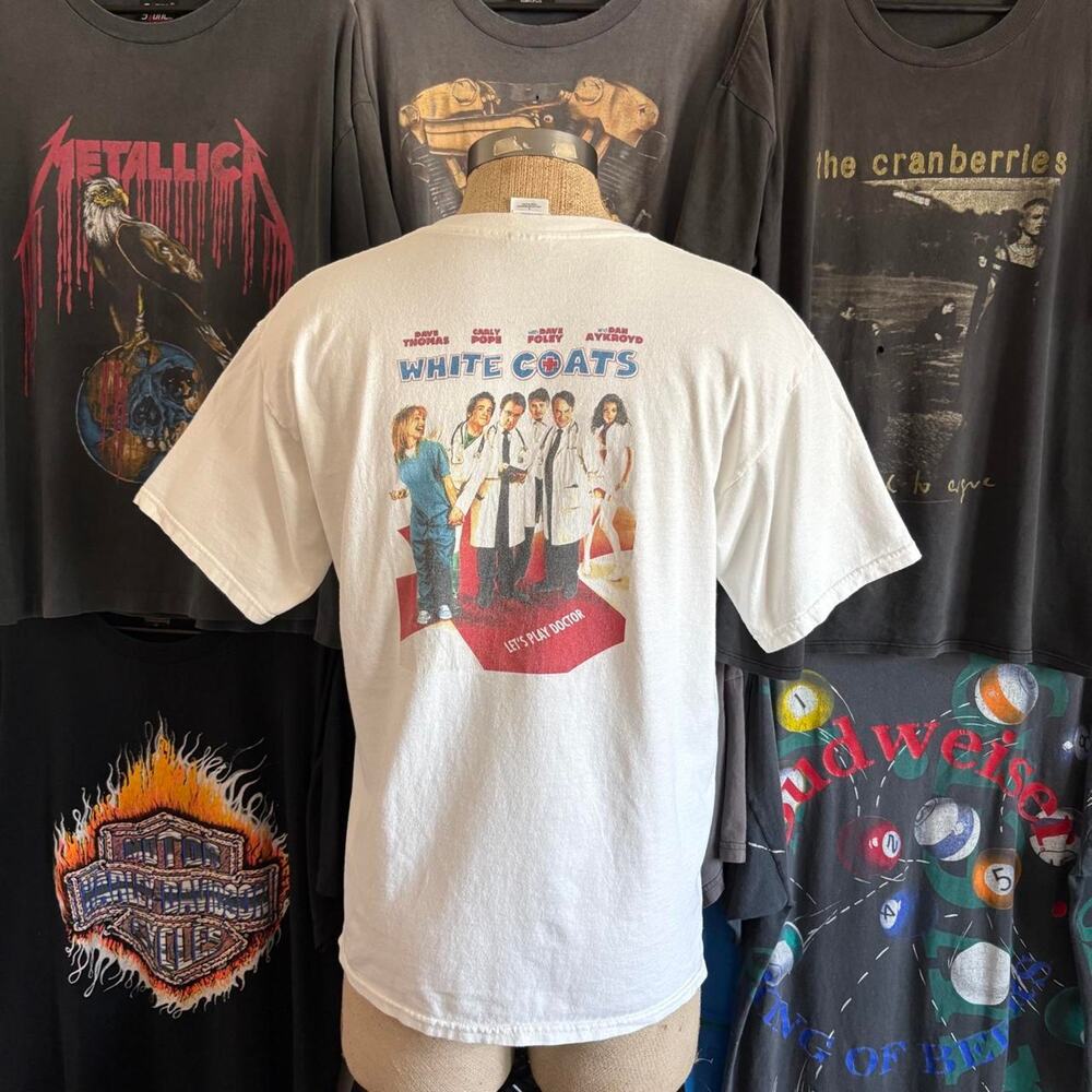 Vintage 2000s White Coat Movie Promo T-shirt